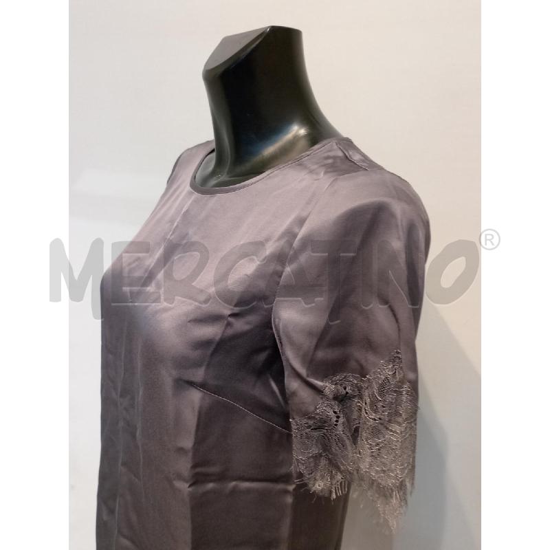 MAGLIA DONNA PATRIZIA PEPE GRIGIA RASO CON BORDO PIZZO | Mercatino dell'Usato Moncalieri bengasi 4