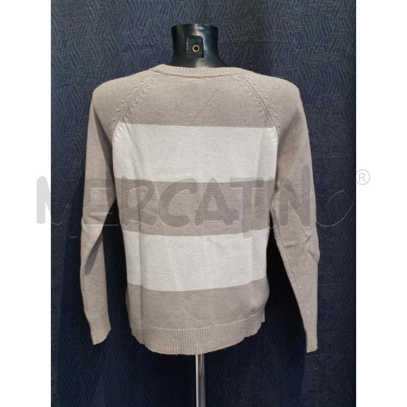 MAGLIA DONNA PESERICO BEIGE BIANCO | Mercatino dell'Usato Moncalieri bengasi 2