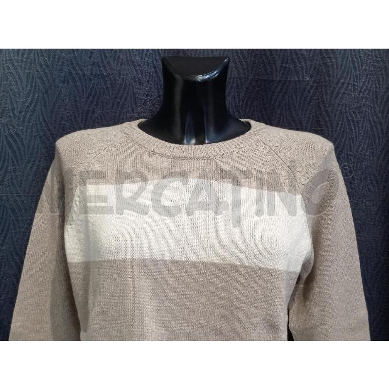 MAGLIA DONNA PESERICO BEIGE BIANCO | Mercatino dell'Usato Moncalieri bengasi 4