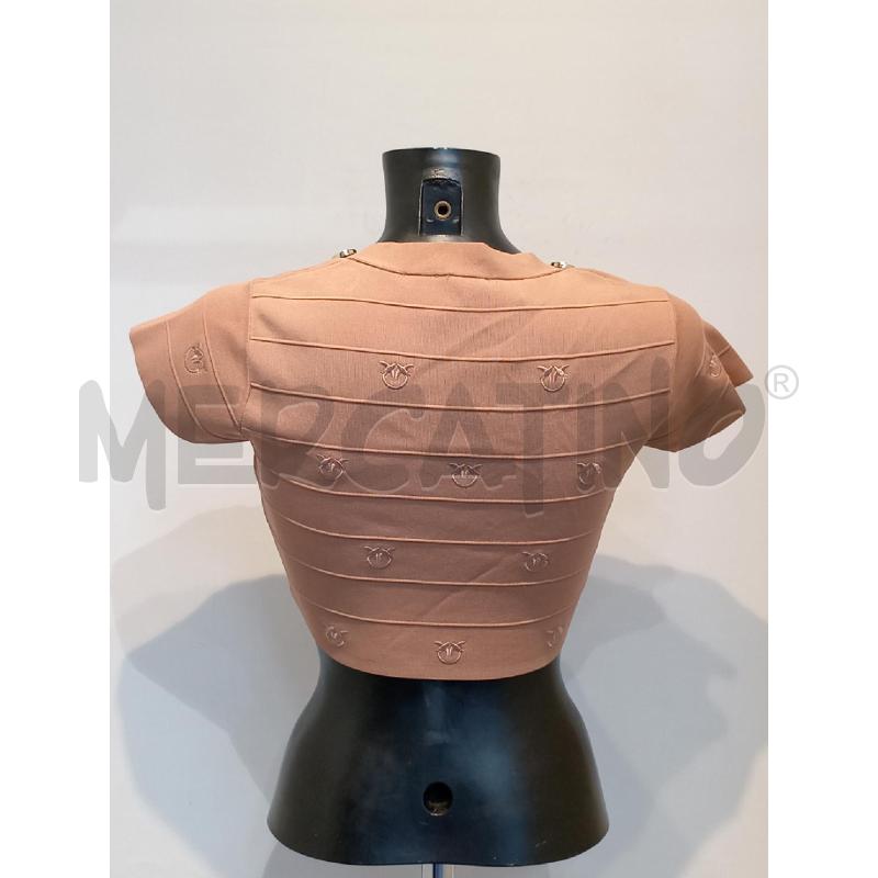 MAGLIA DONNA PINCO COLOR CARNE LOGATA BOTTONO DORATI  | Mercatino dell'Usato Moncalieri bengasi 2