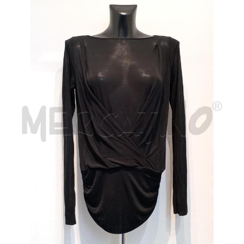 MAGLIA DONNA PINKO NERA CON VOILE | Mercatino dell'Usato Moncalieri bengasi 1