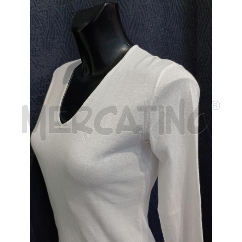 MAGLIA DONNA POLO RALPH LAUREN BIANCO SCOLLO V | Mercatino dell'Usato Moncalieri bengasi 3