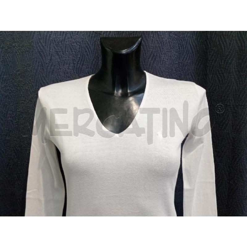 MAGLIA DONNA POLO RALPH LAUREN BIANCO SCOLLO V | Mercatino dell'Usato Moncalieri bengasi 4