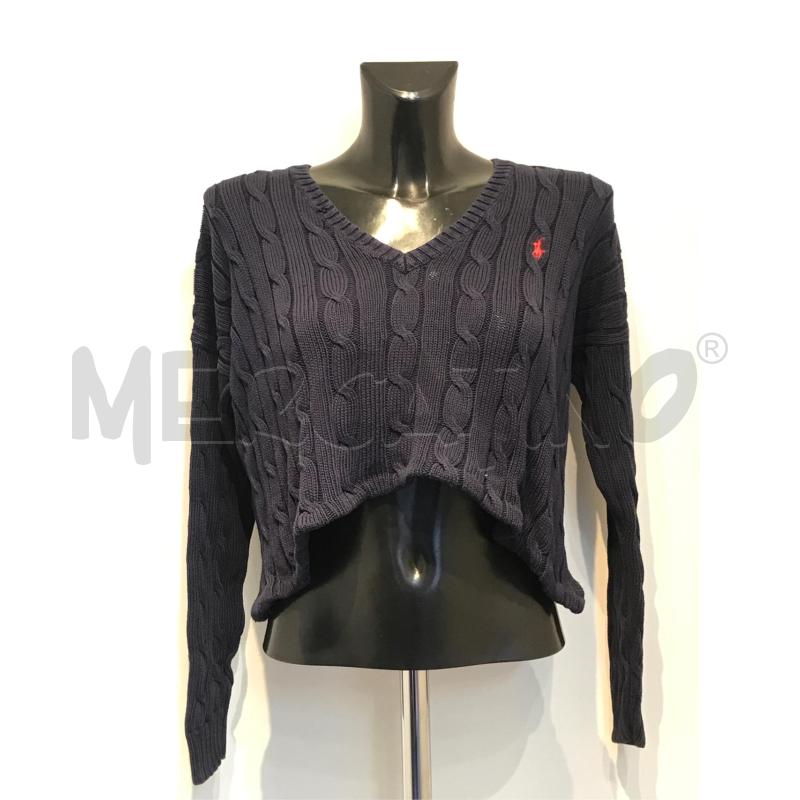 MAGLIA DONNA POLO RALPH LAUREN BLU LARGA SCOLLO V  | Mercatino dell'Usato Moncalieri bengasi 1
