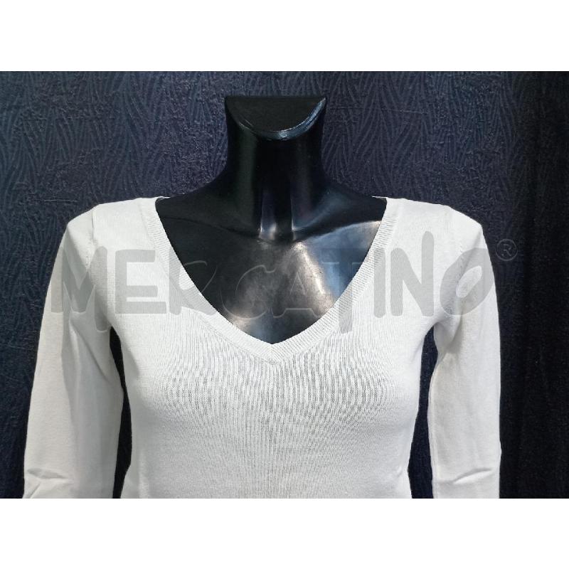 MAGLIA DONNA RALPH LAUREN BIANCA SCOLLO V | Mercatino dell'Usato Moncalieri bengasi 4