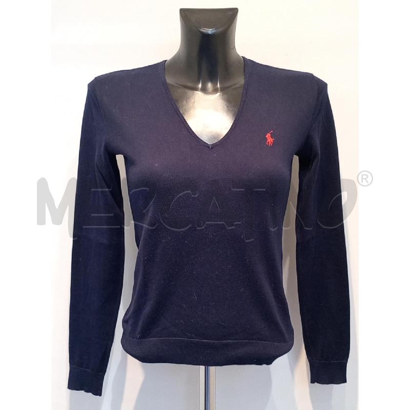 MAGLIA DONNA RALPH LAUREN BLU SCOLLO V | Mercatino dell'Usato Moncalieri bengasi 1