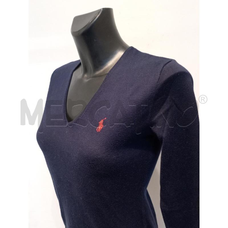 MAGLIA DONNA RALPH LAUREN BLU SCOLLO V | Mercatino dell'Usato Moncalieri bengasi 3