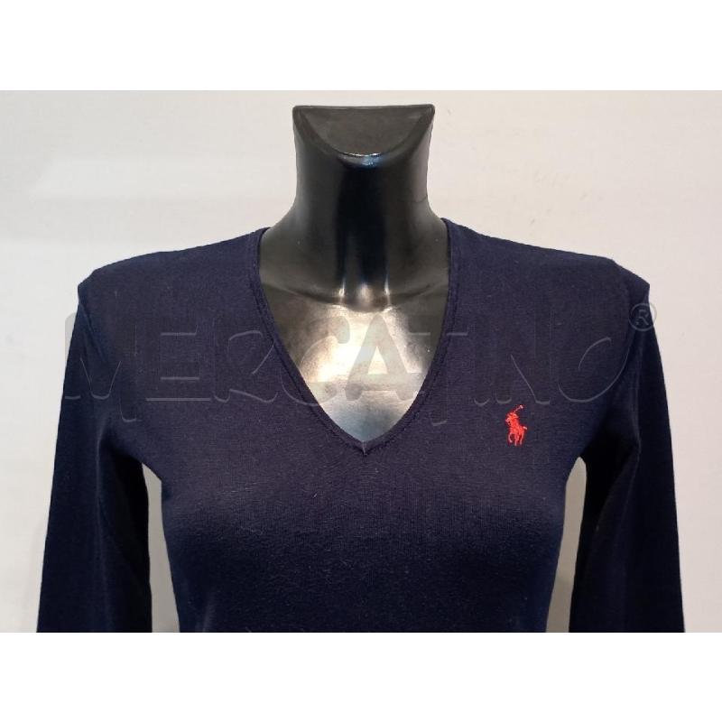 MAGLIA DONNA RALPH LAUREN BLU SCOLLO V | Mercatino dell'Usato Moncalieri bengasi 4