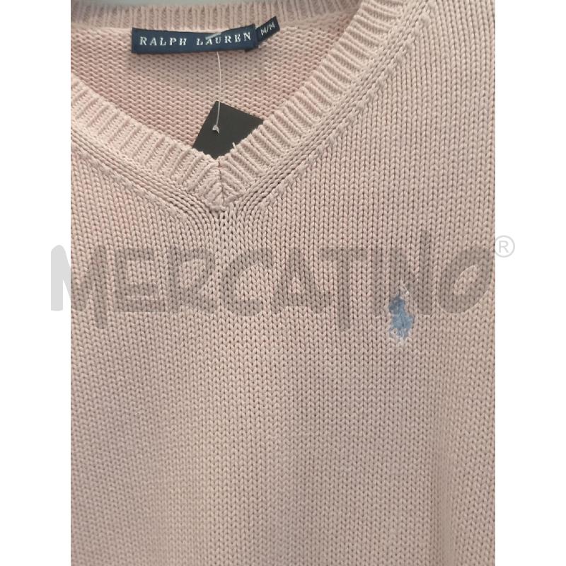 MAGLIA DONNA RALPH LAUREN ROSA SCOLLO V | Mercatino dell'Usato Moncalieri bengasi 5
