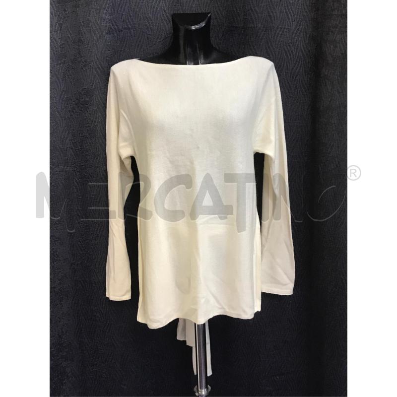 MAGLIA DONNA SARAH PACINI BIANCA CON CINTURA | Mercatino dell'Usato Moncalieri bengasi 1