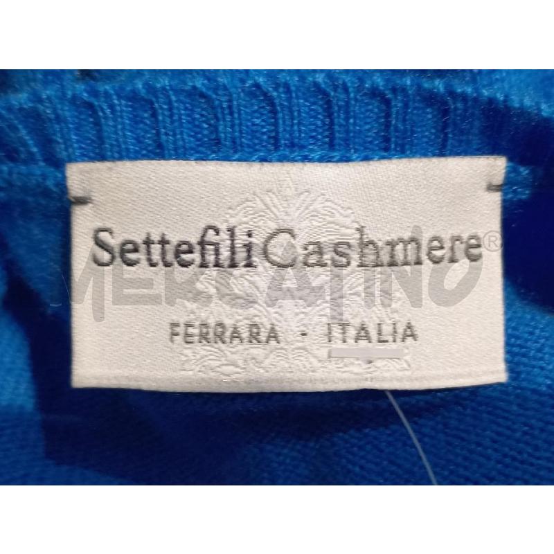 MAGLIA DONNA SETTEFILI CASHMIRE AZZURRA LUNGA | Mercatino dell'Usato Moncalieri bengasi 5