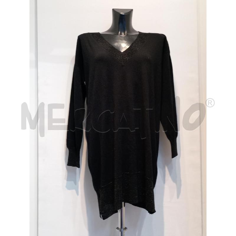 MAGLIA DONNA SETTEFILI CASHMIRE NERO SCOLLO V LUREX | Mercatino dell'Usato Moncalieri bengasi 1