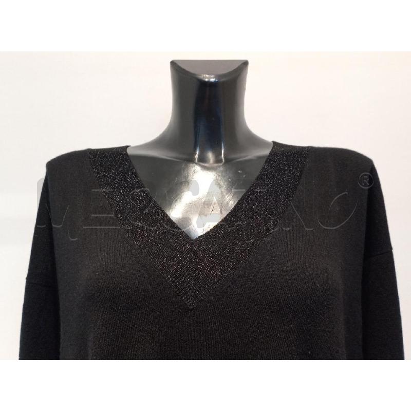 MAGLIA DONNA SETTEFILI CASHMIRE NERO SCOLLO V LUREX | Mercatino dell'Usato Moncalieri bengasi 3