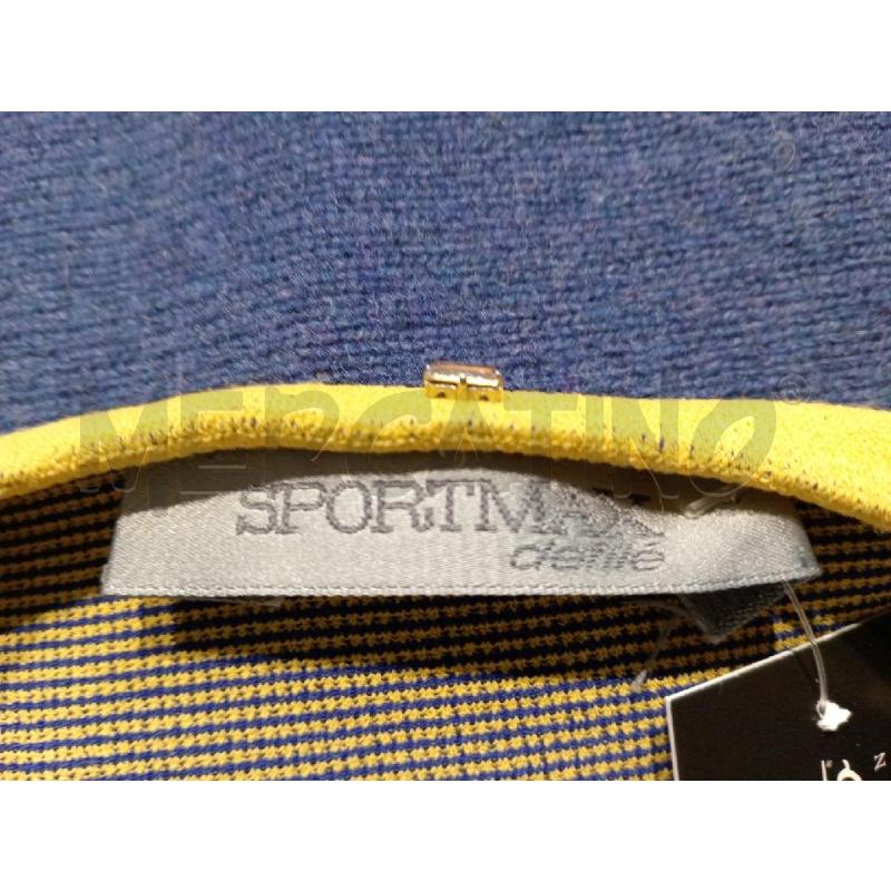 MAGLIA DONNA SPORT MAX GIALLO CON TRAMA BLU   | Mercatino dell'Usato Moncalieri bengasi 5