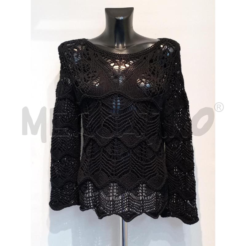 MAGLIA DONNA ZARA NERA TRAFORATA  | Mercatino dell'Usato Moncalieri bengasi 1