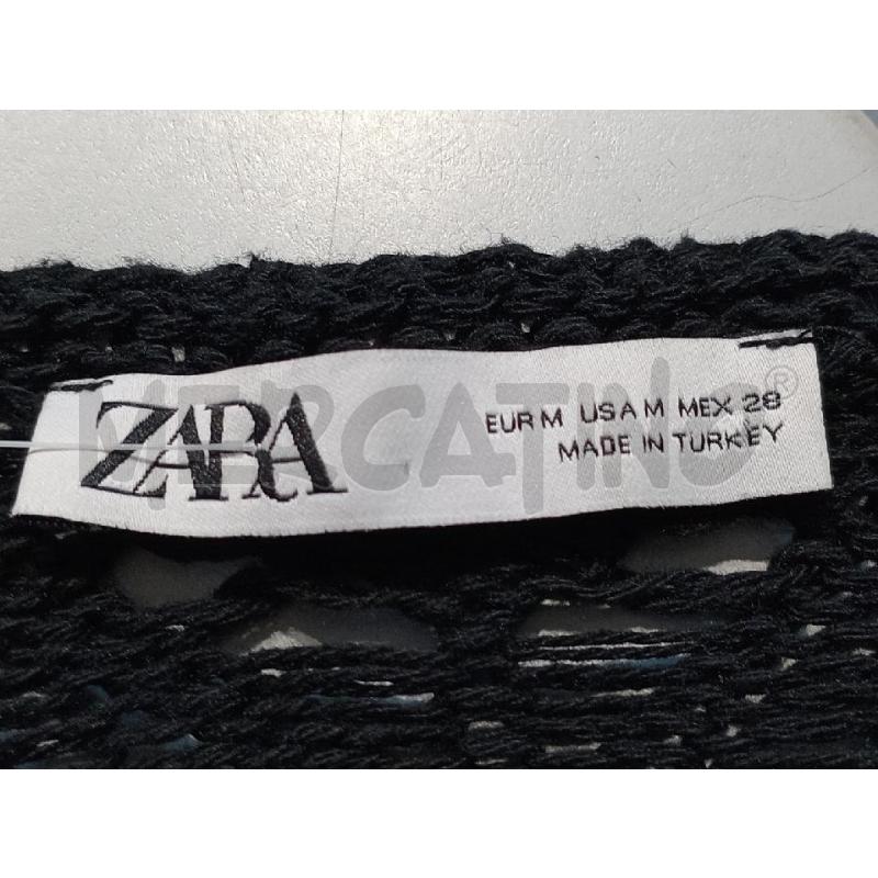 MAGLIA DONNA ZARA NERA TRAFORATA  | Mercatino dell'Usato Moncalieri bengasi 5