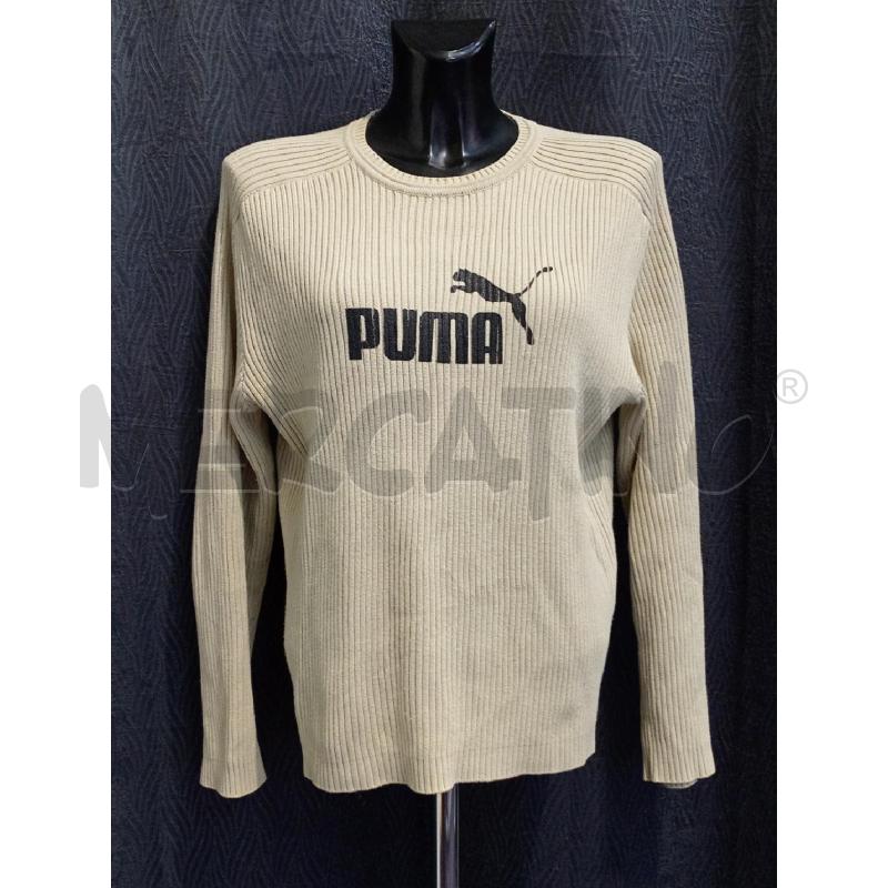 MAGLIA PUMA BEIGE CON LOGO NERO DAVANTI | Mercatino dell'Usato Moncalieri bengasi 1
