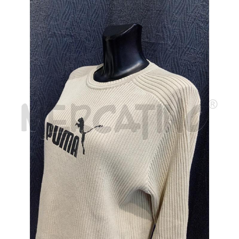 MAGLIA PUMA BEIGE CON LOGO NERO DAVANTI | Mercatino dell'Usato Moncalieri bengasi 3