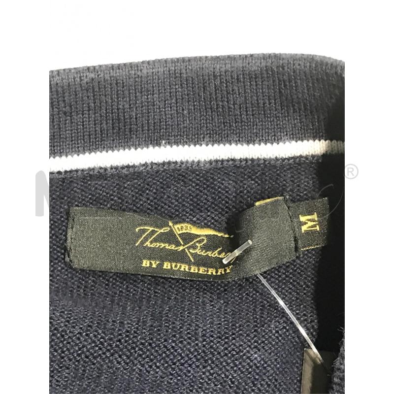MAGLIA UOMO BURBERRY BLU SCOLLO  V | Mercatino dell'Usato Moncalieri bengasi 5