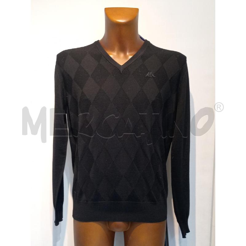 MAGLIA UOMO ROBE DI KAPPA NERA SCOLLO V | Mercatino dell'Usato Moncalieri bengasi 1