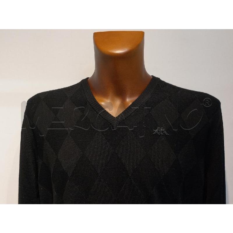 MAGLIA UOMO ROBE DI KAPPA NERA SCOLLO V | Mercatino dell'Usato Moncalieri bengasi 4