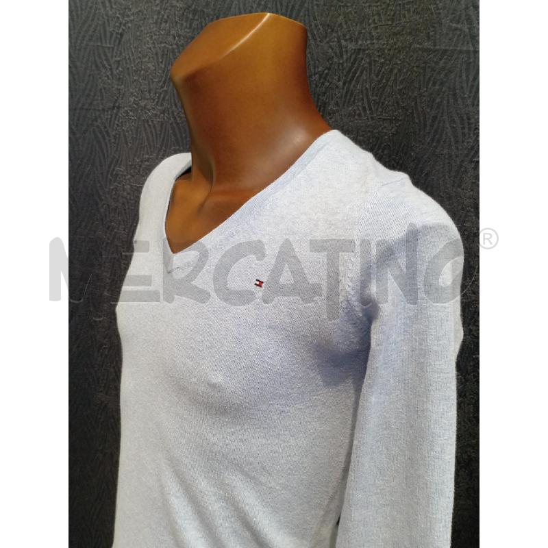 MAGLIA UOMO TOMMY HILFIGHER AZZURRA SCOLLO V | Mercatino dell'Usato Moncalieri bengasi 3