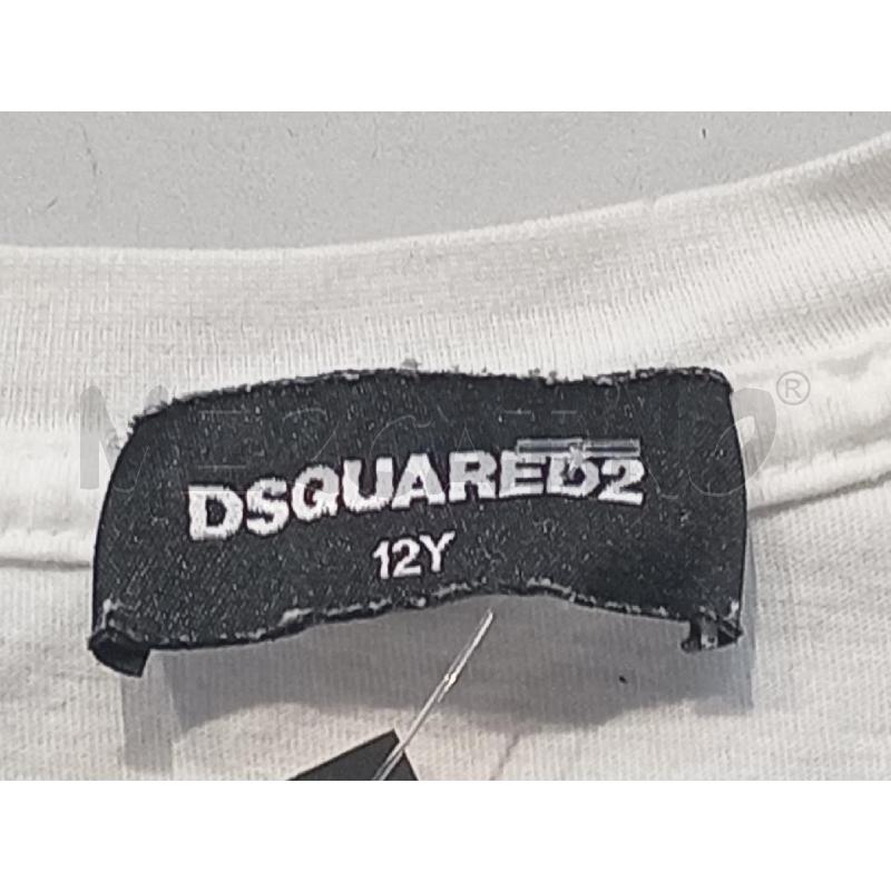 MAGLIETTA BAMBINO DSQUARED BIANCO CON STAMPA | Mercatino dell'Usato Moncalieri bengasi 5