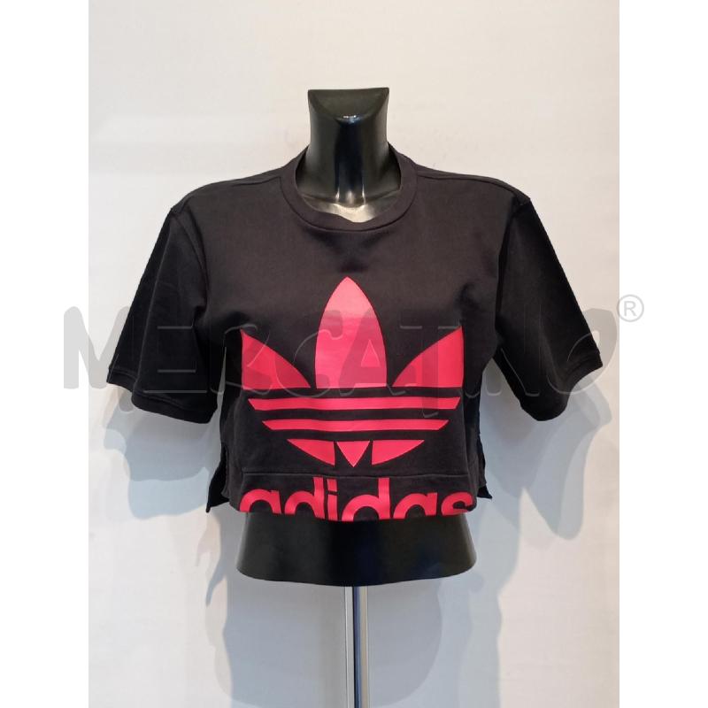 MAGLIETTA DONNA ADIDAS NERA LOGO ROSSO | Mercatino dell'Usato Moncalieri bengasi 1