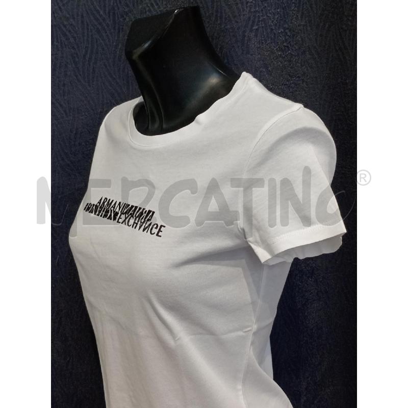 MAGLIETTA DONNA ARMANI EXCHANGE BIANCA SCRITTA NERA | Mercatino dell'Usato Moncalieri bengasi 3