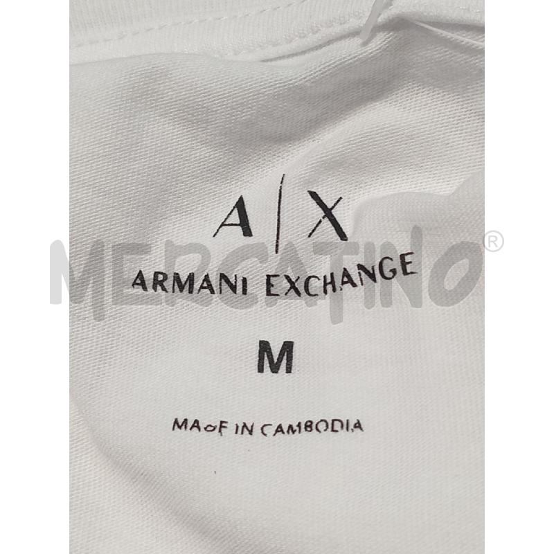 MAGLIETTA DONNA ARMANI EXCHANGE BIANCA SCRITTA NERA | Mercatino dell'Usato Moncalieri bengasi 5