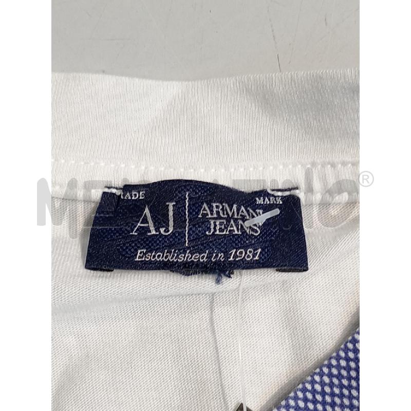 MAGLIETTA DONNA ARMANI JEANS BIANCA FIORI AZZURRI SCOLLO V | Mercatino dell'Usato Moncalieri bengasi 5