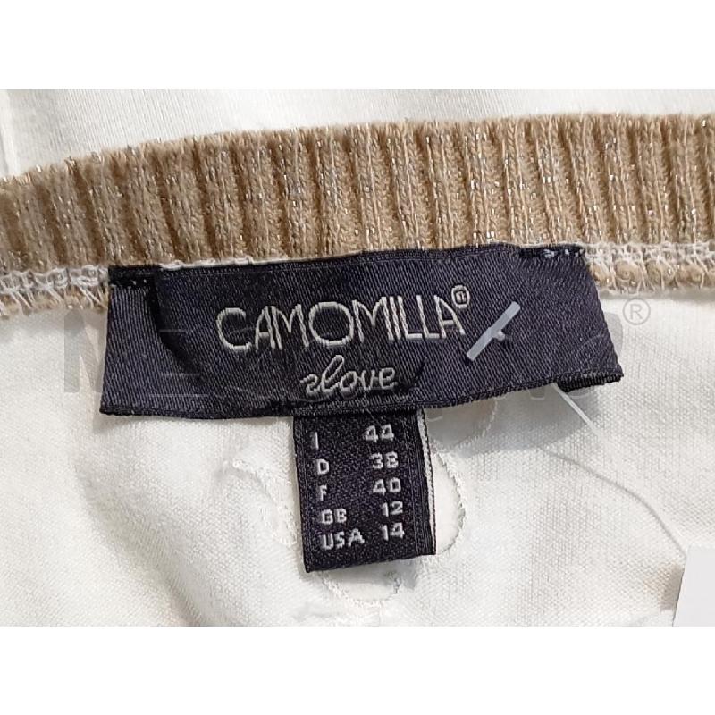 MAGLIETTA DONNA CAMOMILLA BIANCA INSERTI BEIGE | Mercatino dell'Usato Moncalieri bengasi 5