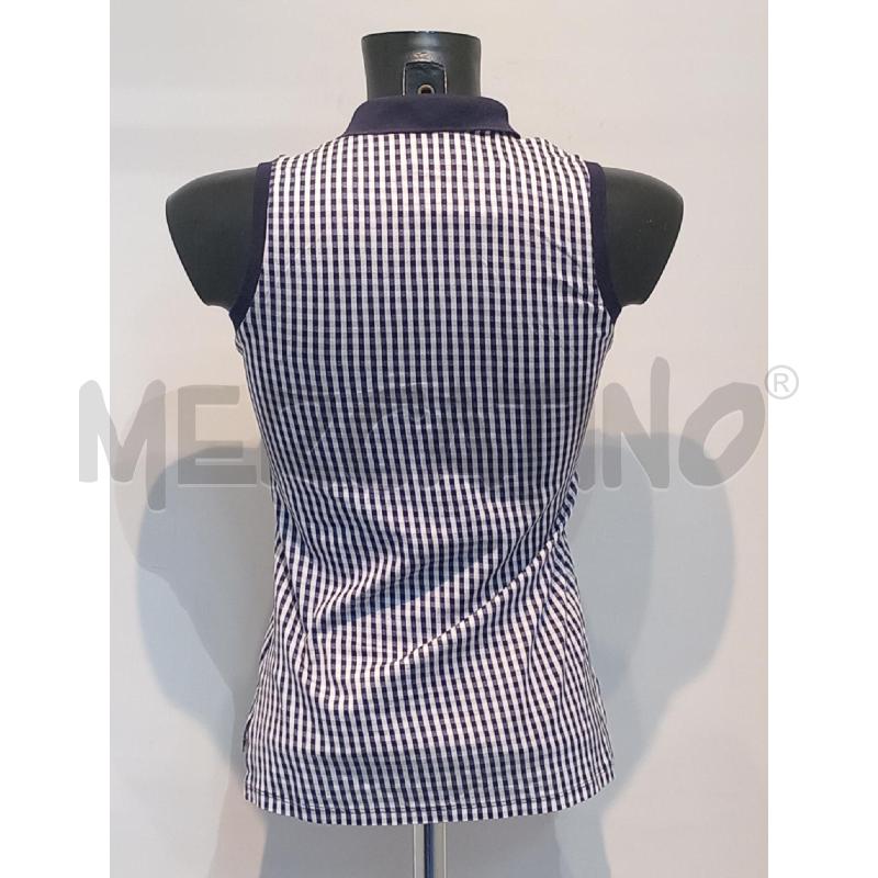 MAGLIETTA DONNA D&G BLU QUADRETTI SMANICATA | Mercatino dell'Usato Moncalieri bengasi 2