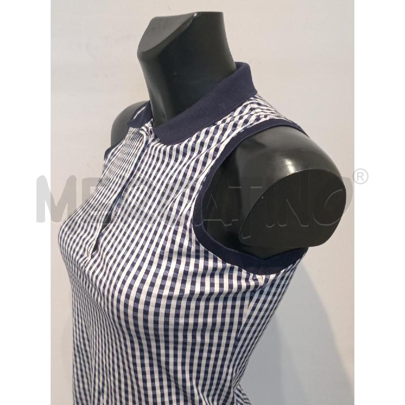 MAGLIETTA DONNA D&G BLU QUADRETTI SMANICATA | Mercatino dell'Usato Moncalieri bengasi 3