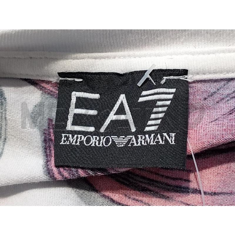 MAGLIETTA DONNA EMPORIO ARMANI BIANCA FIORI COLORATI | Mercatino dell'Usato Moncalieri bengasi 5