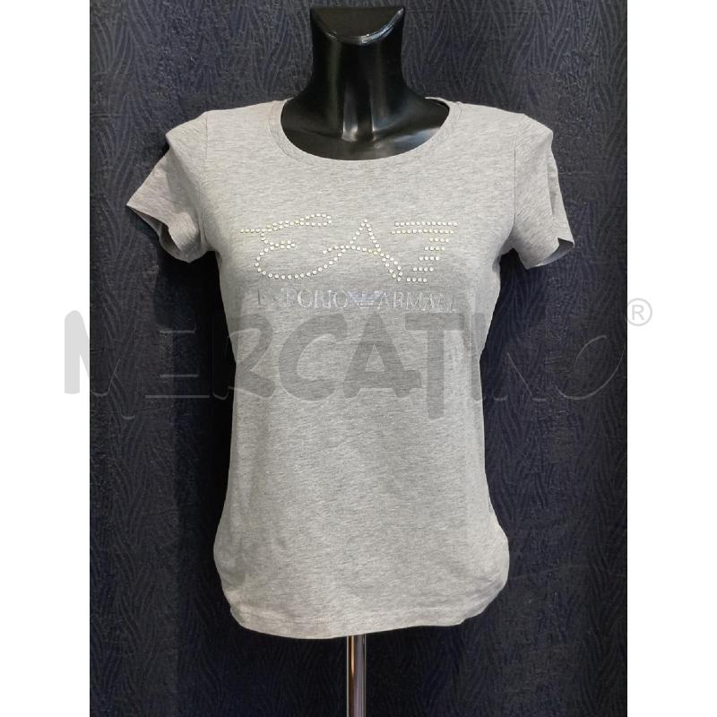 MAGLIETTA DONNA EMPORIO ARMANI GRIGIA CON PERLINE | Mercatino dell'Usato Moncalieri bengasi 1