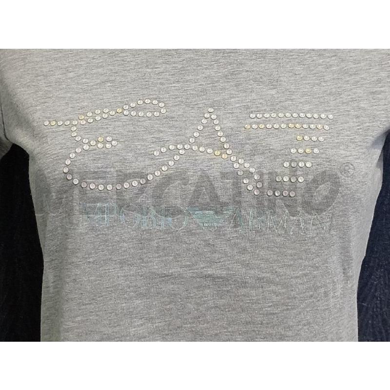 MAGLIETTA DONNA EMPORIO ARMANI GRIGIA CON PERLINE | Mercatino dell'Usato Moncalieri bengasi 4