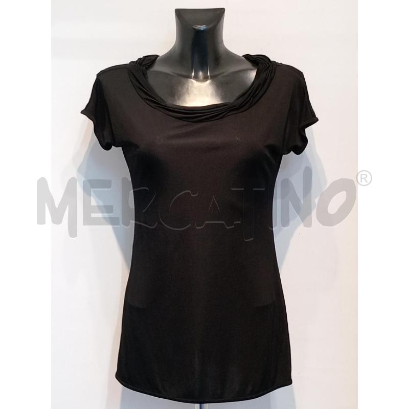 MAGLIETTA DONNA EMPORI ARMANI NERA MEZZA MANICA | Mercatino dell'Usato Moncalieri bengasi 1