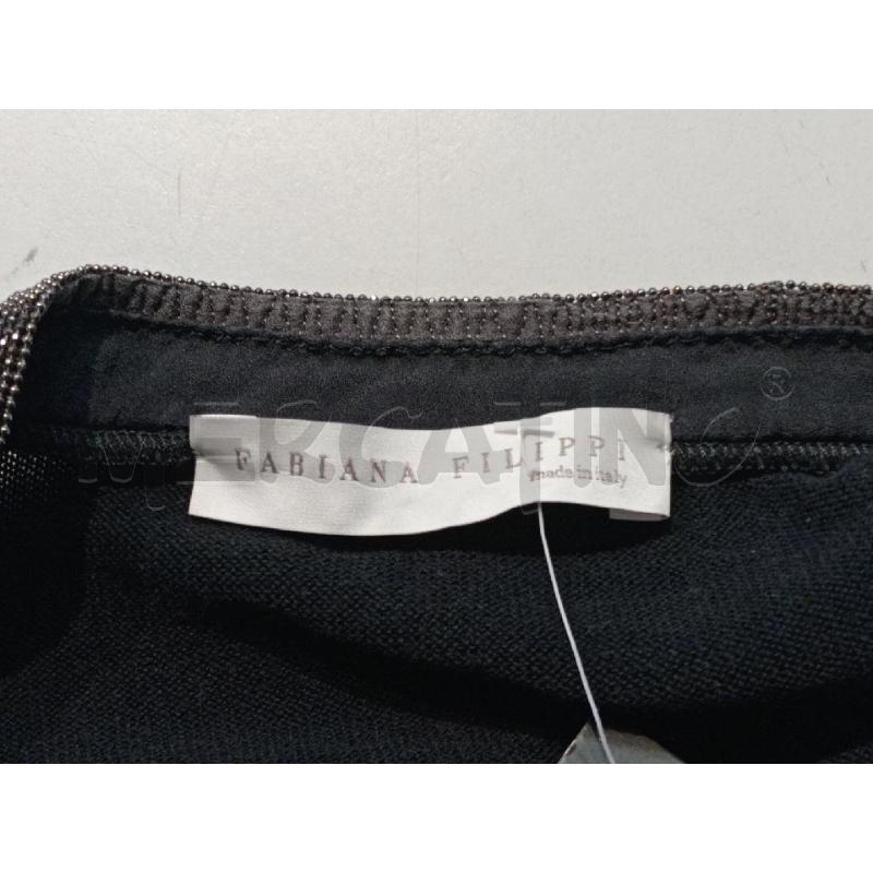 MAGLIETTA DONNA FABIANA FILIPPI NERA CON SCOLLO V BRILLANTINI | Mercatino dell'Usato Moncalieri bengasi 5