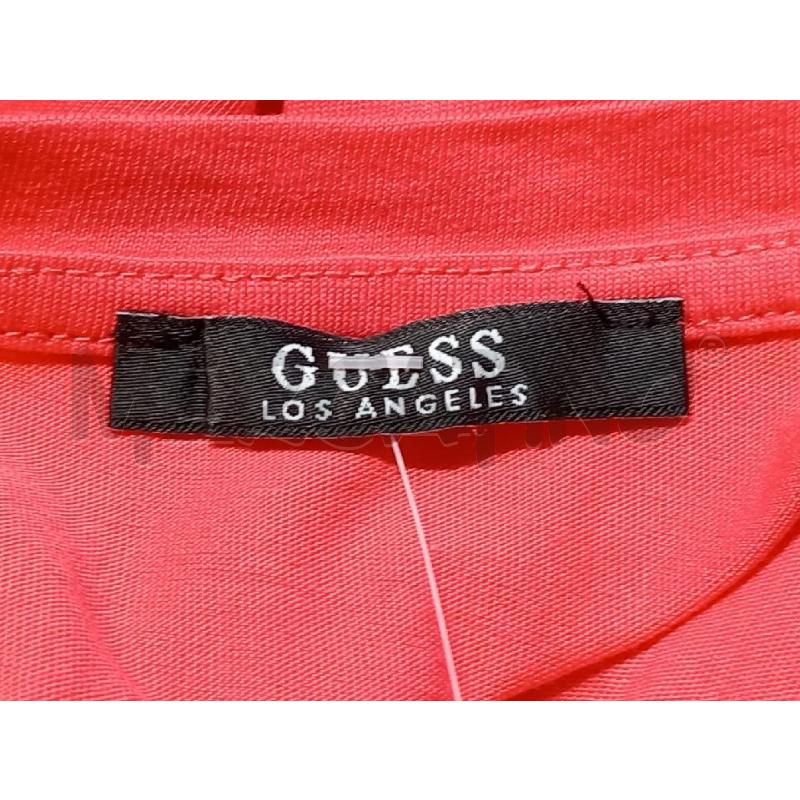 MAGLIETTA DONNA GUESS ROSA CON STAMPA DAVANTI | Mercatino dell'Usato Moncalieri bengasi 5