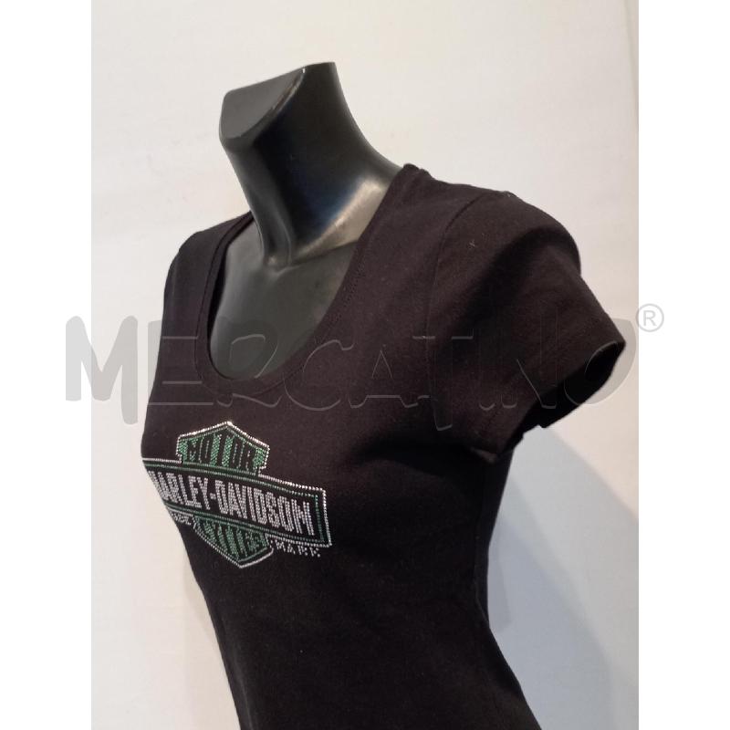 MAGLIETTA DONNA HARLEY DAVIDSON NERA CON LOGO BRILLANTINATO | Mercatino dell'Usato Moncalieri bengasi 4