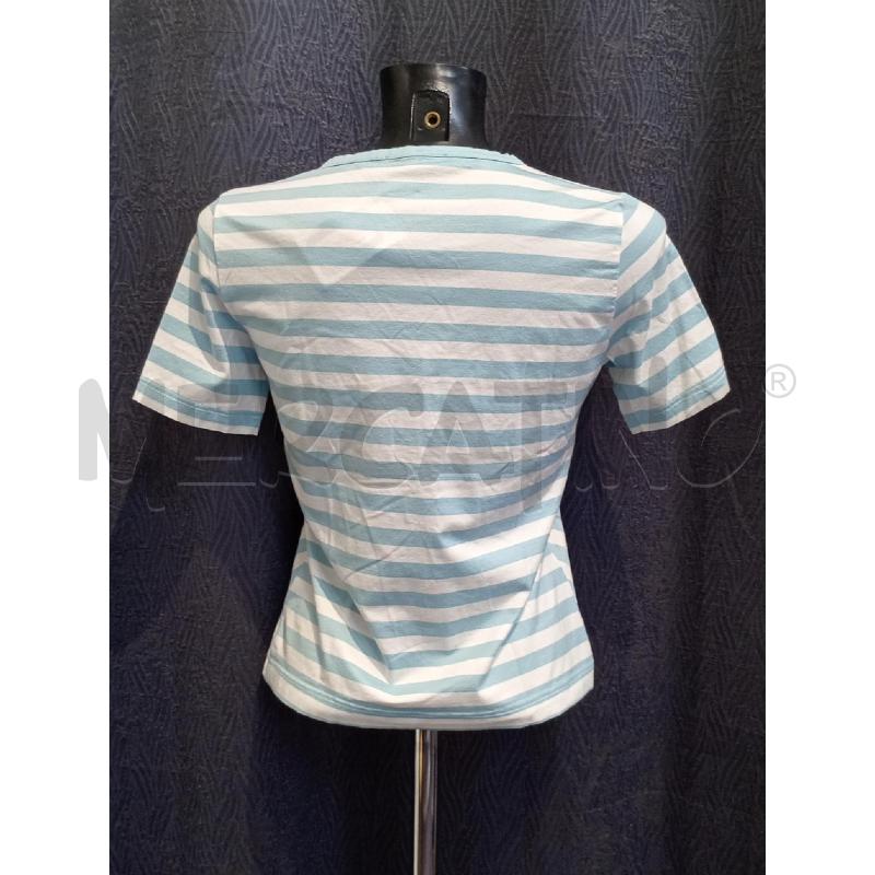 MAGLIETTA DONNA MARA MARINI BIANCO AZZURRA RIGHE | Mercatino dell'Usato Moncalieri bengasi 2