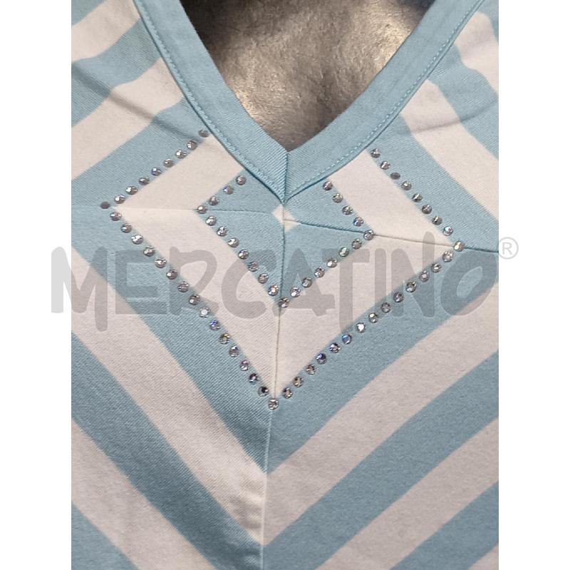 MAGLIETTA DONNA MARA MARINI BIANCO AZZURRA RIGHE | Mercatino dell'Usato Moncalieri bengasi 4