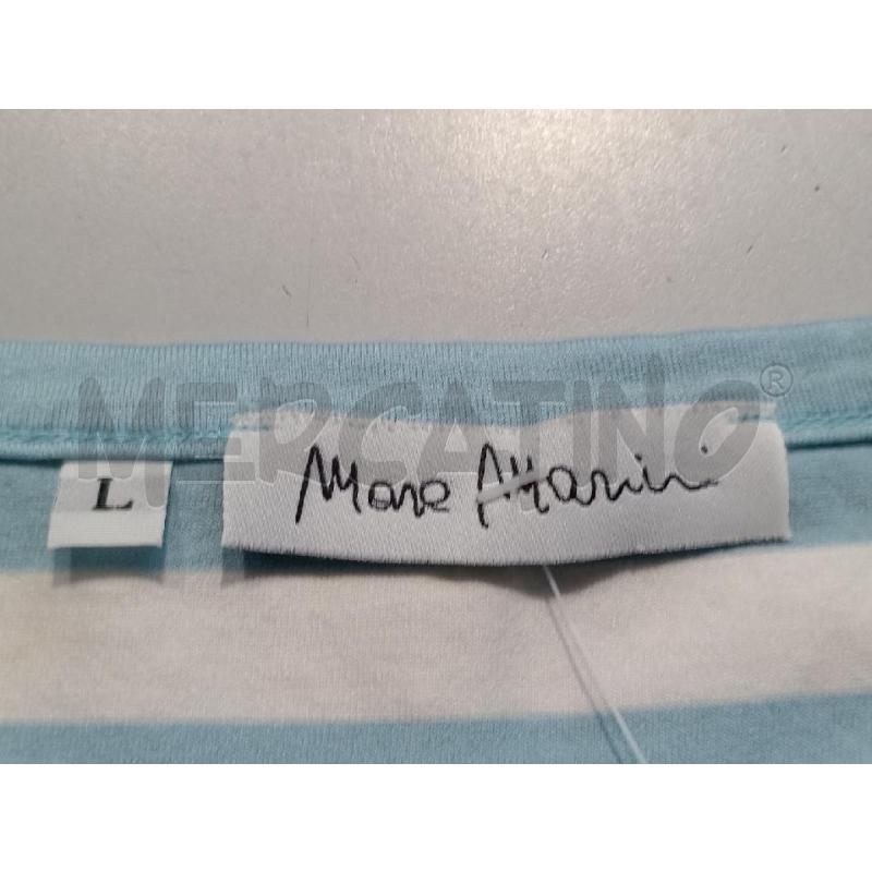 MAGLIETTA DONNA MARA MARINI BIANCO AZZURRA RIGHE | Mercatino dell'Usato Moncalieri bengasi 5