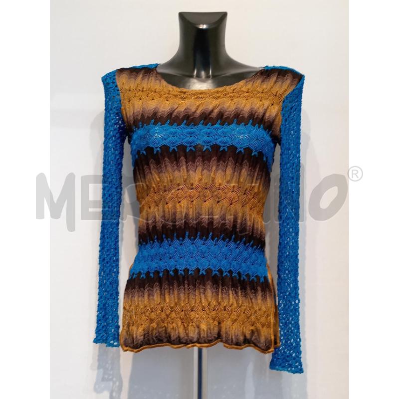 MAGLIETTA DONNA MISSONI BLU MARRONE TRAFORATA | Mercatino dell'Usato Moncalieri bengasi 1