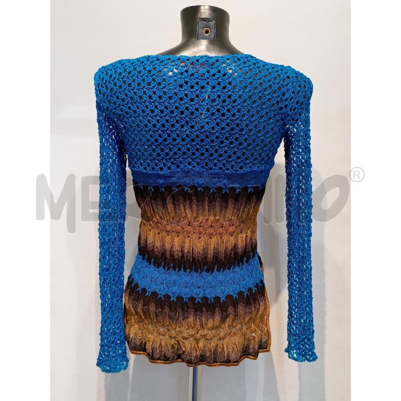 MAGLIETTA DONNA MISSONI BLU MARRONE TRAFORATA | Mercatino dell'Usato Moncalieri bengasi 2