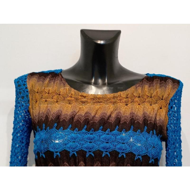 MAGLIETTA DONNA MISSONI BLU MARRONE TRAFORATA | Mercatino dell'Usato Moncalieri bengasi 3