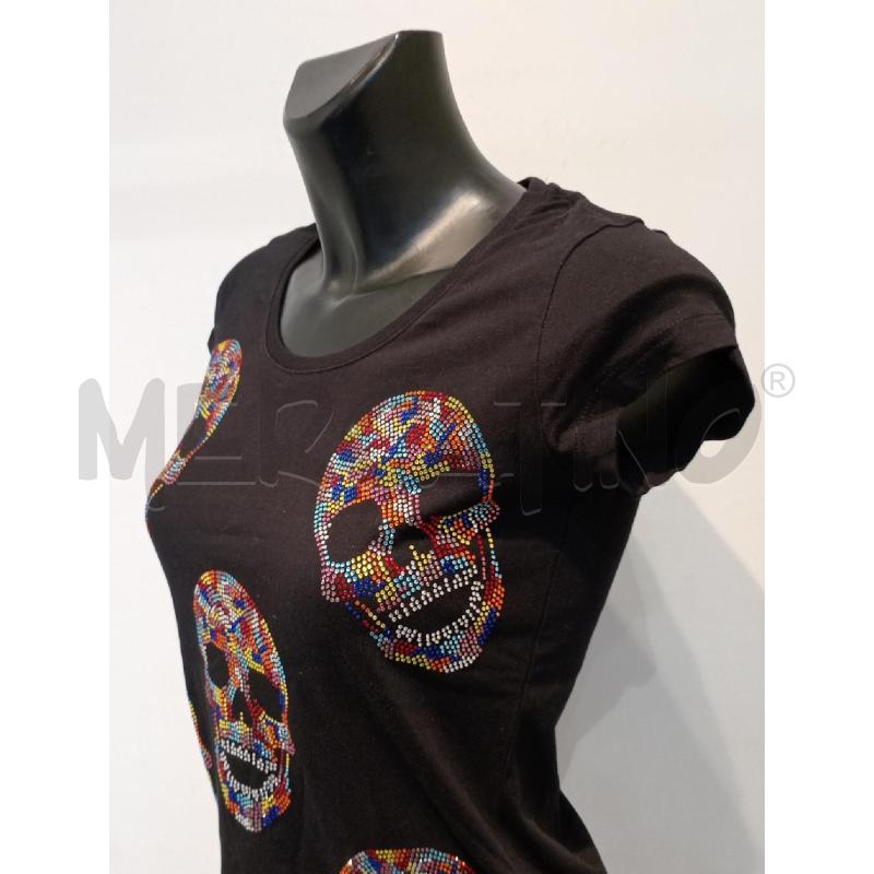 MAGLIETTA DONNA PHILIPP PLEIN NERA CON TESCHIO BRILLANTINI | Mercatino dell'Usato Moncalieri bengasi 3