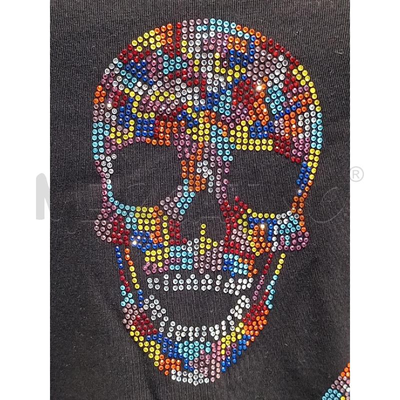 MAGLIETTA DONNA PHILIPP PLEIN NERA CON TESCHIO BRILLANTINI | Mercatino dell'Usato Moncalieri bengasi 4