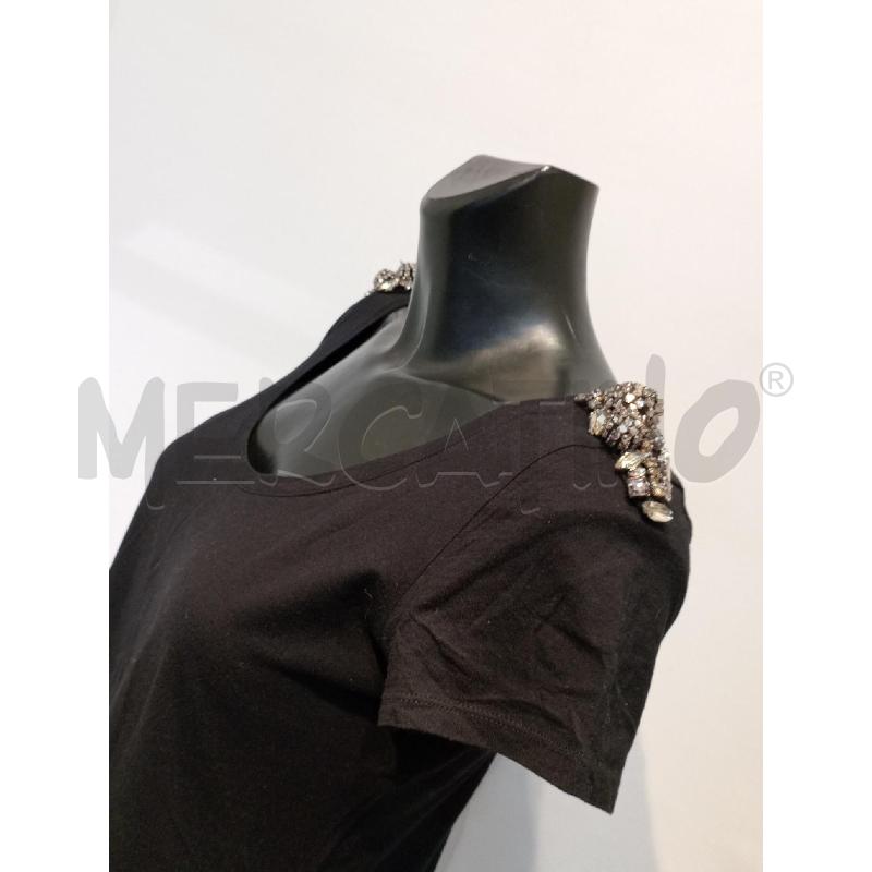 MAGLIETTA DONNA TWIN SET NERA CON PARTICOLARE SPALLA | Mercatino dell'Usato Moncalieri bengasi 4